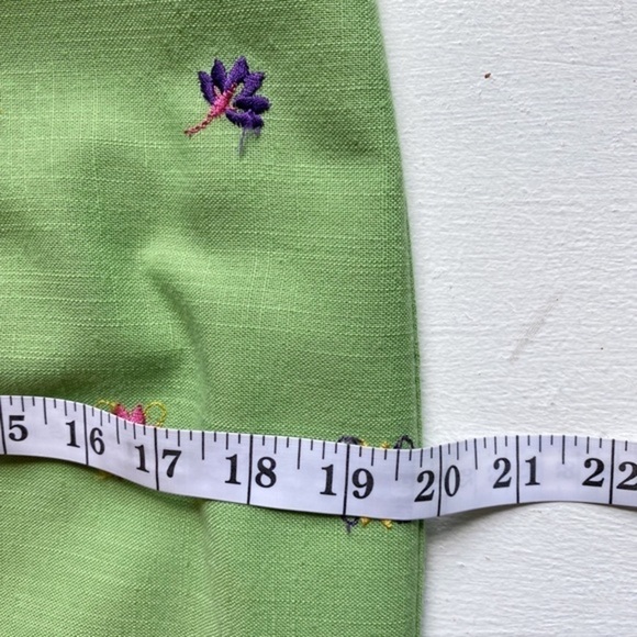 Lavande Green Sheath Sleeveless Midi Dress with Colorful‎ Embroidered Flowers - Picture 14 of 14